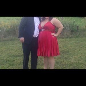 Plus size red dress